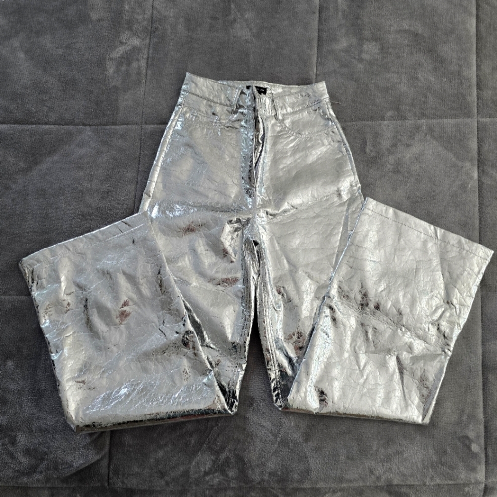 Karen Millen Chrome Wide Leg Pants